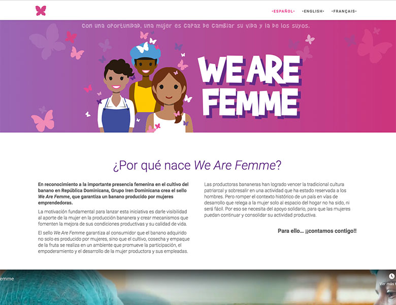 Página web de We are Femme